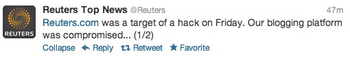 Reuters Hacked