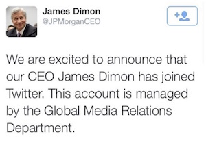 Jamie Dimon Fake Twitter Screenshot
