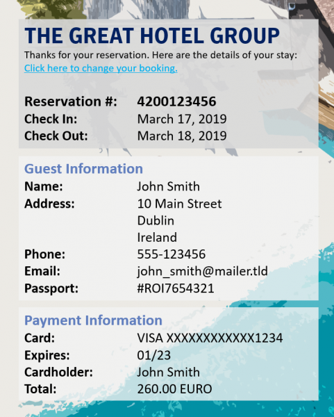 Hotel reservation system leaks data