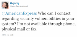 American Express Leaves Debug Site Open