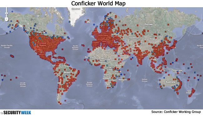 Map of Conficker Infection