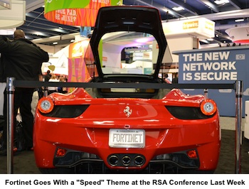 Ferrari at Fortinet Booth at RSA Conference 2012