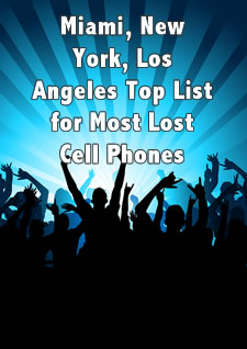 Cities for Most Lost Cell Phones