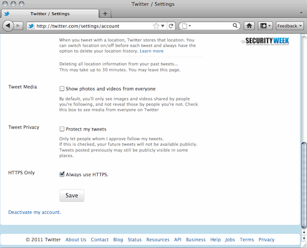 How to Set Twitter HTTPS