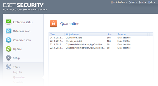 Security for Microsoft SharePoint Server Screenshot