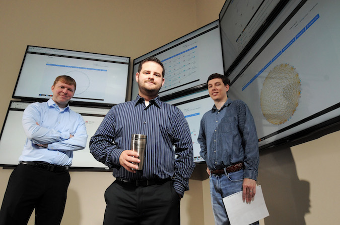 GTRI cyber-security specialists Ryan Spanier, Christopher Smoak, and Bryan Massey 