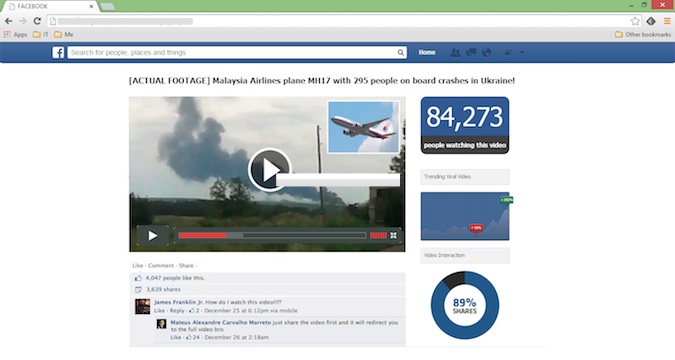MH17 Video Scam 