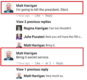 Matt Harrigan Threatens to Assassinate Donald Trump