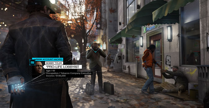 Screenshot of Hacking from Watch Dogs Video Game