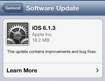 iOS 6.1.3 Screenshot