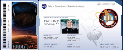 NASA Boarding Ticket
