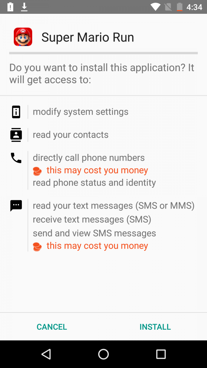 Fake Super Mario Run installs Android malware