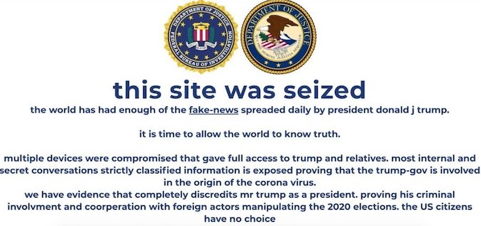 Trump campaign website hacked