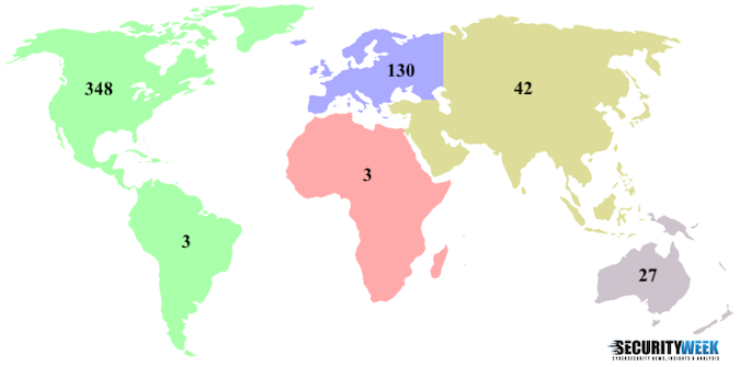 Regional breakdown of cybersecurity M&A in 2021