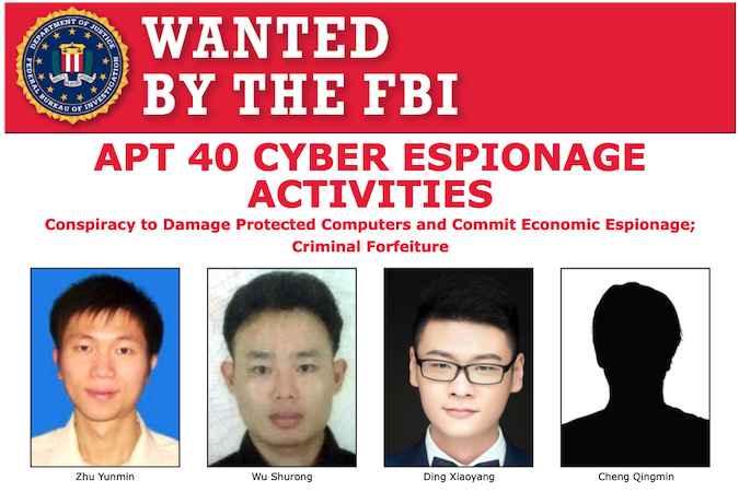 Chinese hackers of APT40 - wanted