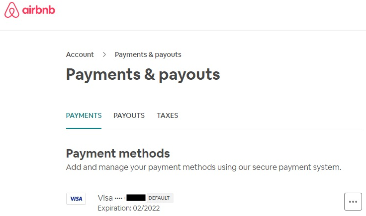 Accidental access to Airbnb account with valid credit card