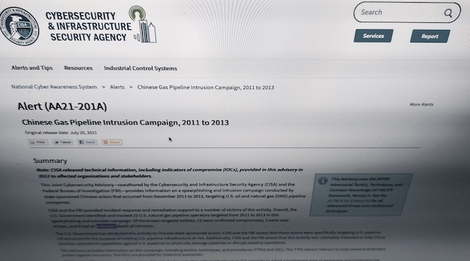 China ICS pipeline hacking