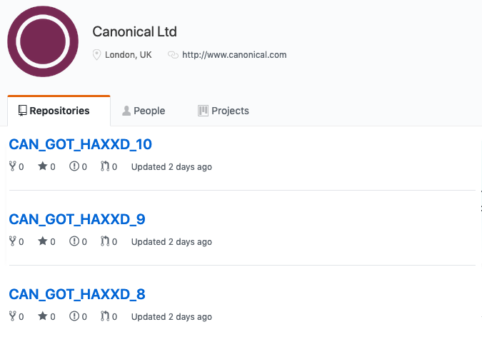 Canonical GitHub hacked