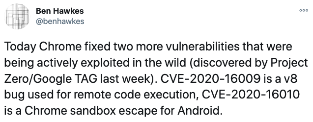 Chrome vulnerabilities exploited in the wild