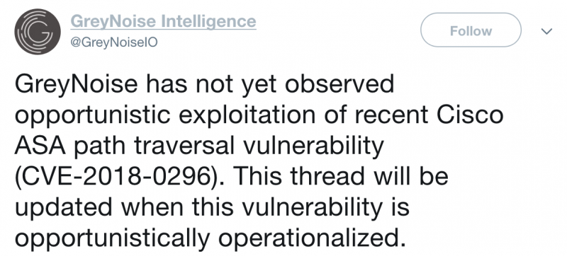 Cisco ASA vulnerability exploited in the wild