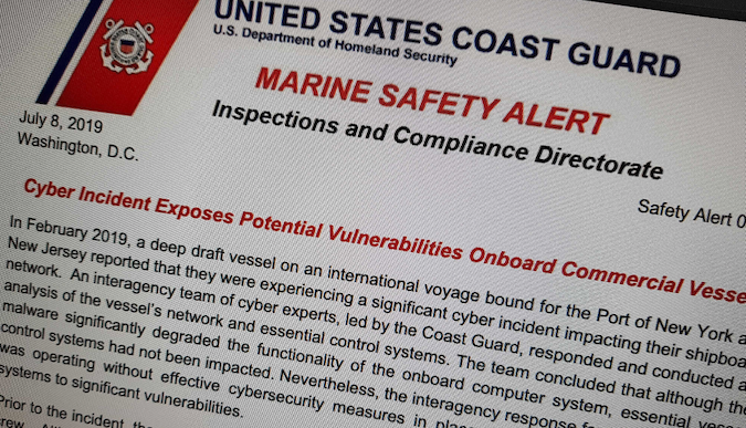 Coast Guard cybersecurity alert