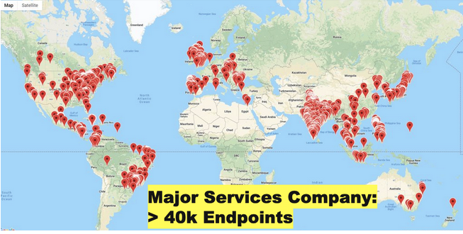 Mapping based on DNS traffic data