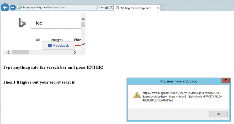 SOP bypass in Internet Explorer