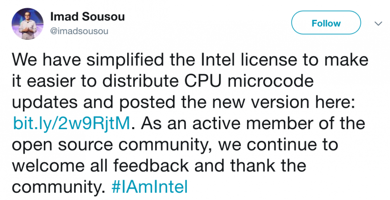 Intel allows microcode update benchmarks after user complaints