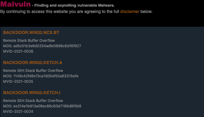 Malvuln Project Catalogues 260 Vulnerabilities Found in Malware