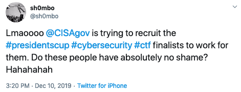 Contestants not happy with the way the President’s Cup Cybersecurity Competition was organised