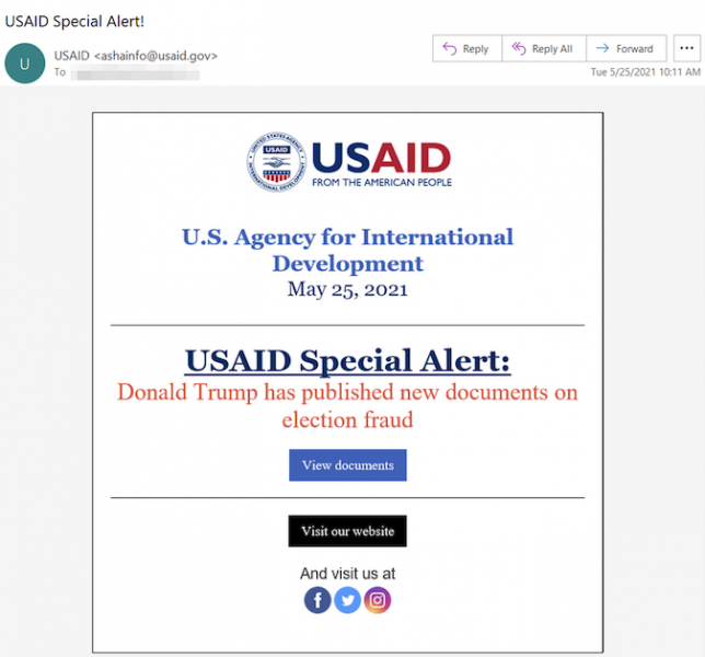 USAID phishing email