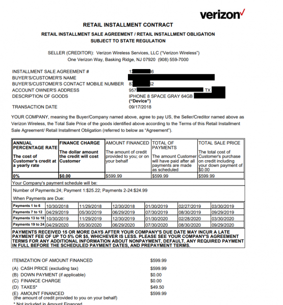 Verizon exposed customer contracts