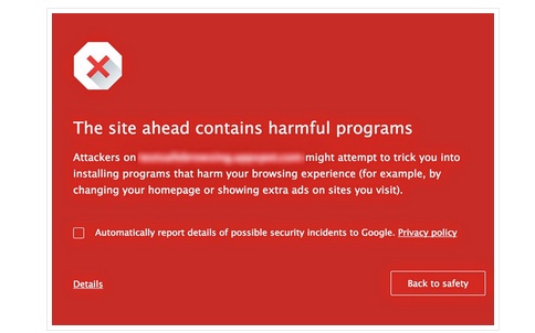 Google Safe Browsing warning