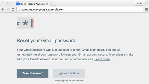 Password Alert extension from Google