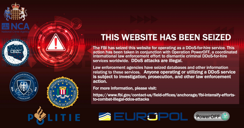 DDoS for hire websites seized by FBI