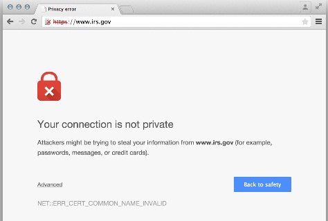 Chrome SSL warning