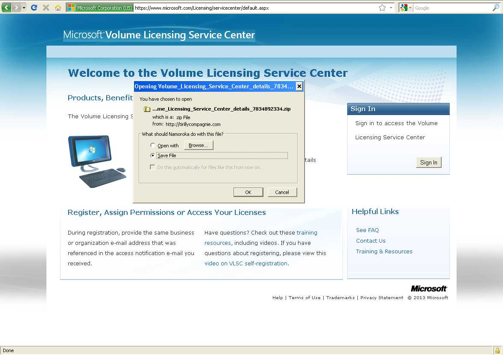 Trojan served on fake Microsoft VLSC 