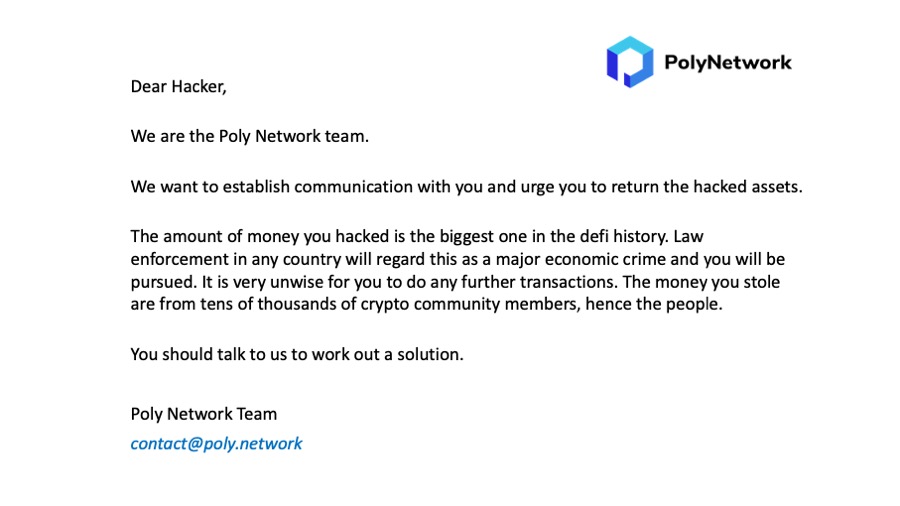 Poly Network hacked