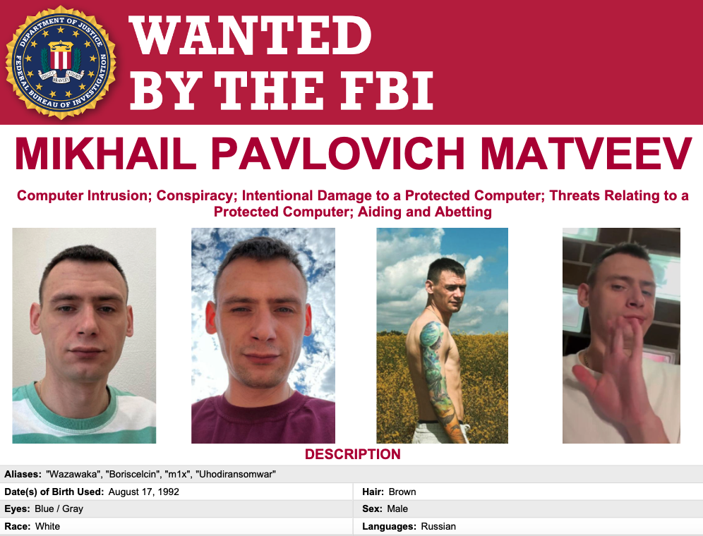 Mikhail Matveev charged for ransomware