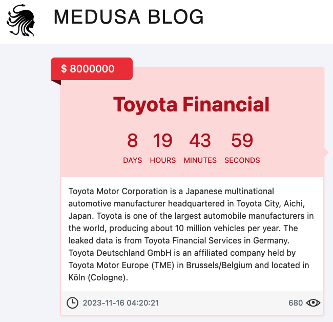 CitrixBleed Vulnerability Exploitation Suspected in Toyota Ransomware  Attack