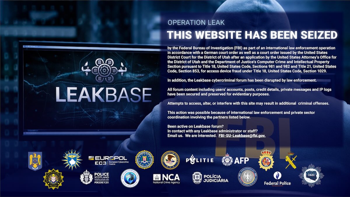 LeakBase Cybercrime Forum Shut Down, Suspects Arrested