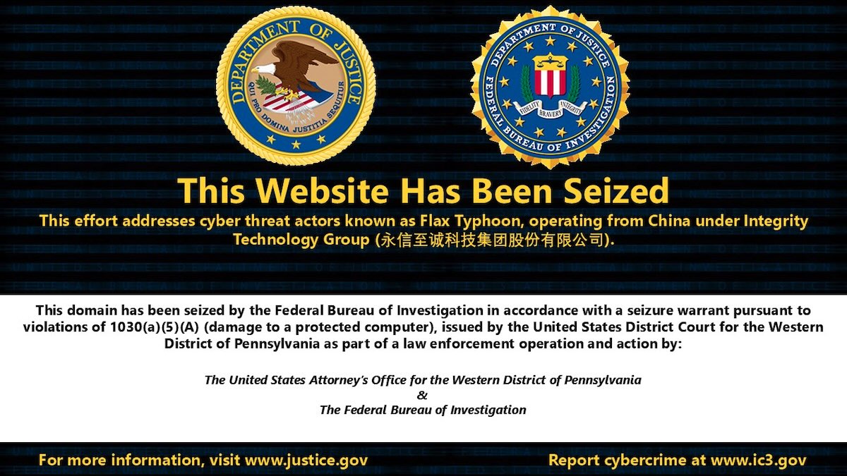 Chinese hacking tools disrupted by US